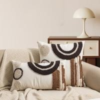 ราคา Home Decoration Pillow Cover Floral Tufted Embroidered Pillowcase Simple Geometric 45x45cm 30x50cm Cushion Cover for Living Room Bedroom Bedside Sofa Chaie Pillow Cover (20015281855)