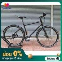 ราคา ผ่อน 0 จักรยานไฮบริด MERIDA CROSSWAY URBAN 100 2018 สไตล์วินเทจ สี Silk Black Shiny Black (7943527633)
