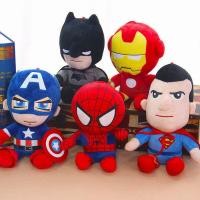 ราคา TongZhe 25เซนติเมตรของเล่นตุ๊กตาอเวนเจอร์สตุ๊กตาซุปเปอร์ฮีโร่ Batman spiderman iron Man captain America ตุ๊กตาของขวัญสำหรับเด็กเด็กผู้ชายเด็กผู้หญิง (12640505664)