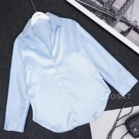 ราคา เสื้อเชิ้ต lll Freesize lll TUM013 คอวี แขนยาว เย็บสกัดหน้าอก ผ้าซาร่า ผ้าเงา หนา สวย (12400079642)