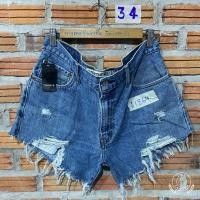 ราคา กางเกง ขาสั้นเอวสูงปรี๊ด ขาสั้น แต่งขาดวินเทจ เก็บพุงทรงสวยเป๊ะ (19527603460)