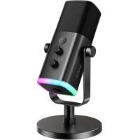 ราคา FIFINE XLR USB Dynamic Microphone for Podcast Recording PC Computer Gaming Streaming Mic with RGB Light Mute Button Headphones Jack Desktop Stand Vocal Mic for Singing YouTube AmpliGame AM8 (201408653