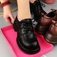 ราคา รองเท้าหนังนิ่มนุ่มของผู้หญิงรองเท้ารองเท้าลูกไม้รองเท้าหนังขนาดเล็กส้นเท้าสบายรองเท้าหนังนิ่ม หัวกลม ใส่สบาย สำหรับผู้ห (21308793528)