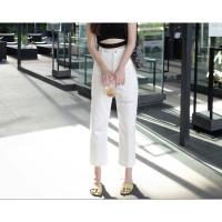 ราคา WHITE JEAN PANTS ONLY กางเกงยีนส์สีขาว ขายาว (17425874437)