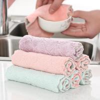 ราคา 1Pc Super Absorbent Microfiber Dish Cloth Kitchen Cleaning Cloths Household Washing Wiping Rags Scouring Pad (8569862773)