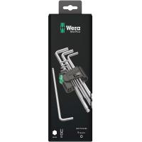ราคา Wera 5073391001 Hexagon 950 PKL 9 SB L Key Set BlackLaser Ballpoint Hex Key 9 Piece (19528432126)