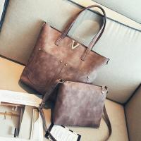 ราคา Crossbody Shoulder Bag กระเป๋าหนัง กระเป๋าสะพายข้างผู้หญิง กระเป๋าสะพาย กระเป๋าหนัง สองถุง หนึ่งใบใหญ่และใบเล็กหนึ่งใบ JB002 (20650842579)