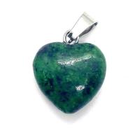 ราคา จี้สร้อยคอรูปหัวใจหินธรรมชาติอะเวนจูรีนสีเขียวคริสตัลอาเกตสีชมพูจี้กำไล DIY ต้นสนสีฟ้าเครื่องประดับต่างหู (17365451248)