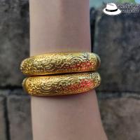 ราคา กำไลทอง ลายฉลุโบราณ งานวิจิตร งามทองล้ำค่า กำไลข้อมือผู้หญิงงานย้อนยุค (10826801865)