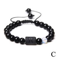 ราคา 12 Constellations Woven Bracelets 8mm Black Beads Stretchable Bangle Gifts Women For Men V1N4 (19659720049)