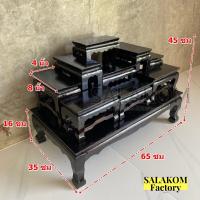 ราคา SLK ชุดโต๊ะหมู่บูชาไม้สัก หมู่ 9 หน้า 4 65 35 สูง45 ซม ก ลึก ส งานไม้สัก สีดำ (19852130597)