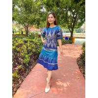 ราคา ชุดเดรส ลายไทย ผ้าฝ้ายหมักโคลน (14121849960)