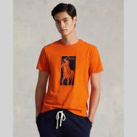 ราคา Sale Polo Ralph Lauren TEE Custom Slim Fit Big Pony Logo T Shirt เสื้อยืด รุ่น MNPOTSH1N821431 สี 800 ORANGE (15952710385)