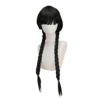 ราคา Adult Kid Wednesday Addams Cosplay Costumes Black Dresses Halloween Costumes for Women Vestido Role Play Clothing Wig Uniform wfst4 (20682335376)