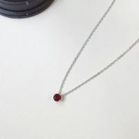 ราคา Winterwinter Jewelry Silver925 เครื่องประดับเงินแท้ เงินแท้925 สร้อยเงินจี้รูปวงกลม จี้ติดสร้อย พลอยเป็นโกเมน garnet (2041536555)