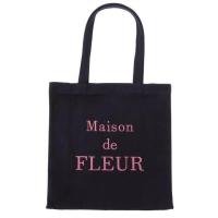 ราคา Maison de FLEUR Brand Logo Embroidery Tote Bag กระเป๋าผ้าโท๊ทปักชื่อแบรนด์ (866614042)