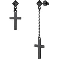 ราคา ChicSilver Jesus ต่างหูรูปไม้กางเขนห้อยต่างหูรูปไม้กางเขน925เงินสเตอร์ลิงสำหรับผู้หญิงผู้ชาย Goth อสมมาตร Zircon Drop ต่างหูสำหรับคนแพ้ง่าย (19362158935)