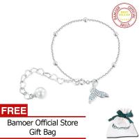 ราคา BAMOER สร้อยข้อมือเปลือกหอยมุกหางปลา925เงินสเตอร์ลิงสำหรับ SCB257ของขวัญเครื่องประดับแฟชั่นสำหรับผู้หญิง (19278254410)