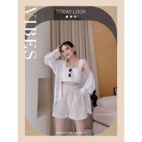 ราคา Cottoncandy กางเกงขาสั้นผ้าลินินนำเข้า ล่าสุดของทางร้าน งานทอลายสวยมาก ใส่สวย ใส่สบายสไตล์muji (20971358671)