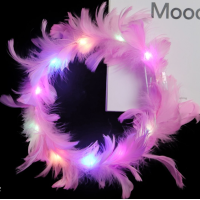 ราคา มงกุฎดอกไม้หลากสี มีไฟ มงกุฏขนนกหลากสี ปัจฉิมงานวันจบ พร้อมส่ง เก็บเงินปลายทางได้ (18301633499)