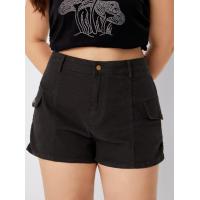 ราคา Cider Solid Denim High Waist Cargo Shorts Curve Plus (20468871420)