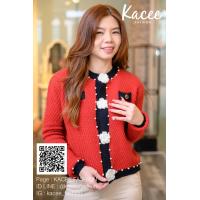 ราคา เสื้อไหมพรมแขนยาว ปักมุกแต่งดอกคามิเลีย G047 เสื้อไหมพรม เสื้อผ้าแฟชั่นผู้หญิง เสื้อผ้าแฟชั่นเกาหลี เสื้อไหมพรมแขนยาว สไตล์เกาหลี (16927666372)