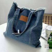ราคา กระเป๋ายีนส์ทำงานถุงกระเป๋าเรโทรกระเป๋านักเรียนสะพายความจุมากกระเป๋าเดนิมผู้หญิง (19182881306)