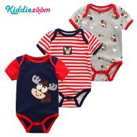 ราคา Kiddiezoom 3 ชิ้นทารกแรกเกิดเด็กทารกและเด็กผู้หญิงเสื้อผ้าเด็กทารก Romper แขนสั้น Jumpsuit ผ้าฝ้ายแท้ 0 12 เดือน (13065462738)