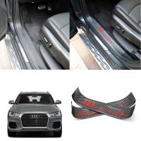 ราคา ฝาครอบชายบันไดแถบติดขอบประตูรถยนต์ทำจากคาร์บอนไฟเบอร์4ชิ้นกันรอยขีดข่วนสติ๊กเกอร์ติดผนังป้องกันรอยขีดข่วนสำหรับรถ Audi A3 A4 A5 A6 A7 A8 Q3 Q5 Q7 R8 RS4 RS5 RS6 RS7 TT TTS Quattro (20393221302)