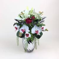 ราคา แจกันดอกไม้ประดิษฐ์ ดอกไม้ปลอมพร้อมแจกัน แจกันดอกไม้ตกแต่งบ้าน (11421732018)