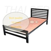 ราคา โครงเตียงเหล็ก 3 5ฟุต เตียงเหล็กพื้นไม้ แข็งแร็งมากๆ Steel Bed Condo Bed เตียงเหล็กหนา เตียงเหล็กไม่มีเสียงดัง เตียงเหล็กสำหรับคอนโด (472478895)
