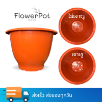 ราคา กระถาง 22 นิ้ว กระถางพลาสติก กระถางปลูกต้นไม้ หนา เคลือบเงา สีดำ สีขาว สีอิฐ (16189035928)