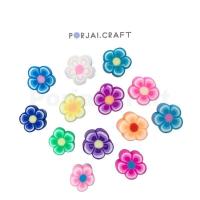 ราคา ลูกปัดดอกไม้ Polymer flower beads 10mm (13428734367)