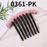 ราคา Korean version is simple in temperament and the inverted Crystal Beaded hair comb is anti skid The insertion comb is versatile and elegant (16074233973)
