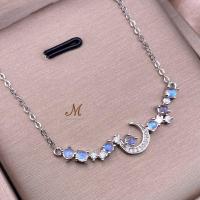 ราคา Meena Gem สร้อยคอพลอยแท้มูนสโตนเหลือบฟ้า ตัวเรือนเงินแท้925พลอยดิบ แหวนพลอยนำโชค พลอยประจำวันเกิด (20386124096)
