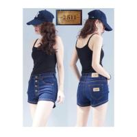 ราคา กางเกงยีนส์ขาสั้นสียีนส์เข้ม กางเกงยีนส์ซิป กระดุม ป้าย2511 vintage denim (10086324160)