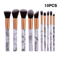 ราคา คอนซีลเลอร์สำหรับแป้งรองพื้นชุด Kuas Rias มืออาชีพ10ชิ้น เซ็ตชุดแปรงเสริมความงามปัดแก้มแปรงอายแชโดว์คิ้วดีไซน์หินอ่อน (20928563296)