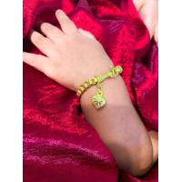 ราคา สร้อยข้อมือเด็ก ขนาด 1 บาท ทองเหลืองเคลือบแก้ว (21194851793)