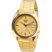 ราคา Seiko Mens SNXL72 Seiko 5 Automatic Gold Tone Stainless Steel Bracelet Watch with Patterned Dial (19293753995)