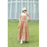 ราคา เอี๊ยมกระโปรง ผ้าลูกฟูกกำมะหยี่ อก32 42 เอว32 42 (21064583307)