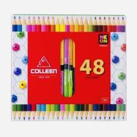 ราคา สีไม้คอลีน Colleen สีคลอลีน สีคอลลีน 2 หัว 12 24 36 48 60 สี รุ่น 787 ดินสอสีไม้คลอลีน ดินสอสี US Station (19801393165)