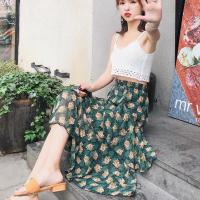 ราคา กระโปรงชีฟองลายดอกไม้ กระโปรงลายดอกไม้ กระโปรงชีฟองเอวยางยืด กระโปรงชีฟอง ผ้าชีฟอง งานเกาหลี (12896196021)