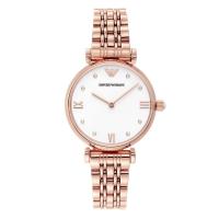 ราคา นาฬิกาข้อมือผู้หญิง AR11267 Emporio Armani Two Hand Rose Gold Tone Stainless Steel Ladies Watch (2969336834)