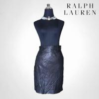 ราคา Ralph Lauren black Suede Leather Skirt กระโปรงหนังแกะแท้ (20560454385)