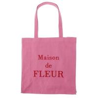 ราคา Maison de FLEUR Brand Logo Embroidery Tote Bag กระเป๋าผ้าโท๊ทปักชื่อแบรนด์ (866614044)