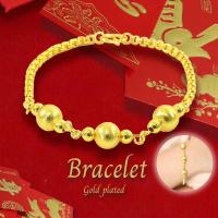 ราคา สร้อยข้อมือหุ้มทอง ไม่ลอกไม่ดำ หนัก1 3บาท ยาว7นิ้ว ทองเคลือบแก้ว สร้อยข้อมือ สร้อยข้อมือทอง เครื่องประดับ ทองเหมือนแท้ (14728404277)