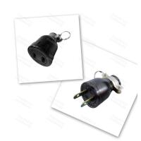 ราคา ปลั๊กยาง ปลั๊กยางกลมแบบเสียบ ปลั๊กยางดำกลมห่วง ปลั๊กเสียบขาแบน ปลั๊กตัวผู้ ปลั๊กตัวเมีย เต้ารับ ปลั๊ก 2 ขา รองรับกระแสไฟสูงสุด 16A 250V (20398773995)