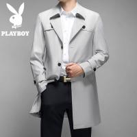 ราคา เพลย์บอยสลิมธุรกิจ T Rench Coat ผู้ชายกลางความยาวเวอร์ชั่นเกาหลีแนวโน้มหล่อแจ็คเก็ตเสื้อลำลอง (15933599504)