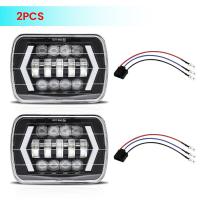 ราคา รถไถไฟรถยนต์ Led ทรงสี่เหลี่ยมสำหรับแต่งรถวิบาก1 2ชิ้น7นิ้ว5 7ไฟหน้ารถมอเตอร์ไซค์แบบ LED รถมอเตอร์ไซค์รถแทรกเตอร์ไฟหน้ารถ (19888014371)