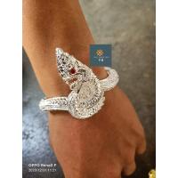 ราคา กำไลพญานาคกลาง เศียรเดียว สีรมดำ สีทอง สีเงิน (9770815462)